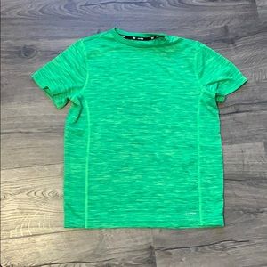 Green athletic shirt